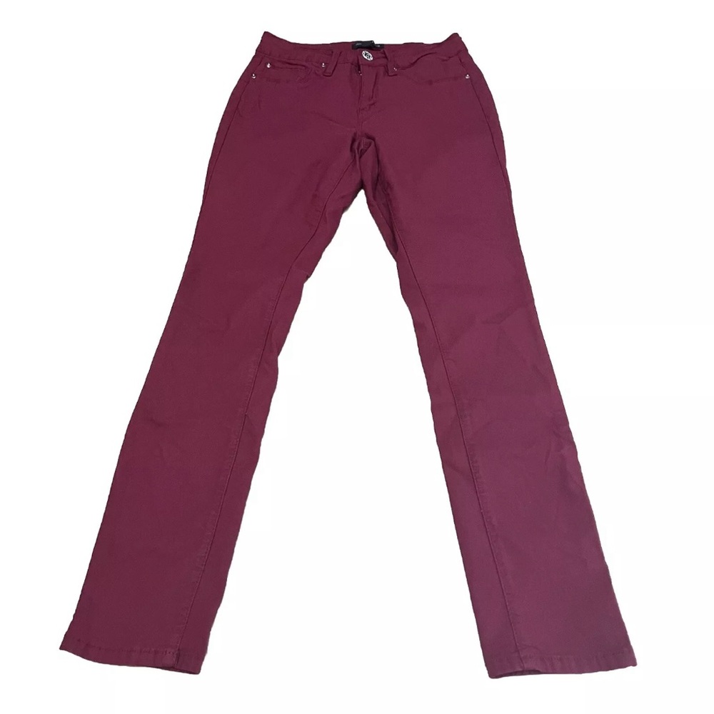 Signature studio pants Women size 8 red maroon Ankle length Mid rise